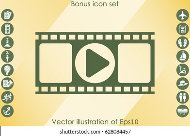 film strip icon vector EPS 10