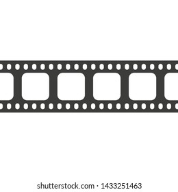Film strip icon. Vector flat design