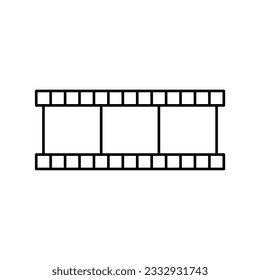 film strip icon vector flat symbol illustration on white background..eps
