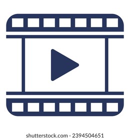 Film strip icon. Vector flat illustration