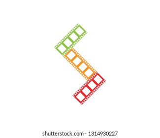 film strip icon vector illustration template design