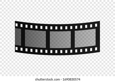 Film strip icon. Vector illustration. Cinema production.