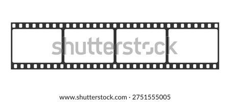Film strip icon vector. Retro cinema movie filmstrip.