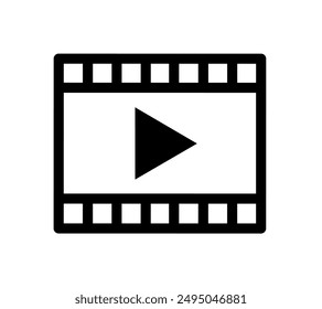 film strip icon vector with simple design. video icon