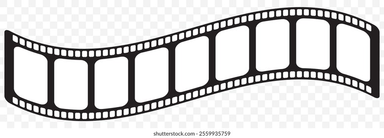 Film strip icon. Video tape photo film strip frame vector. Vector illustrarion. 