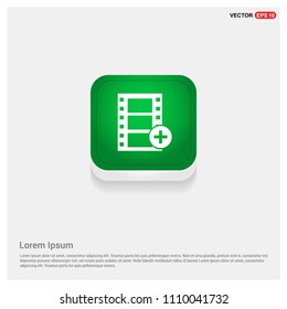 Film strip iconGreen Web Button - Free vector icon
