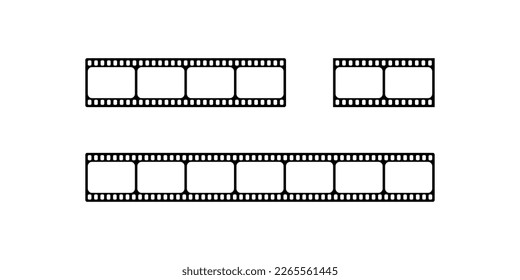 Film strip illustration. Editing, processing, director, graphics, frame, retro style,genre, hobby,entertainment,leisure, recreation, film critic,award, actors, team. Media concept. Vector illustration