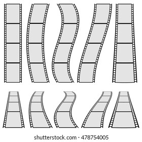 Film strip illustration for photography concepts. Set of several elements.