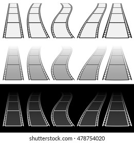 Film strip illustration for photography concepts. Set of several elements.