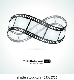 Film strip infinity vector background