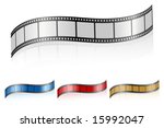 Film strip isolated on white. Vector illustration.