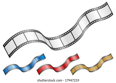 Film strip isolated on white. Vector illustration.