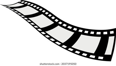 Film strip isolated on white background.