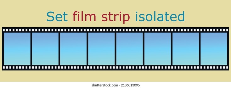 Icono de vector aislado de tira de película. Imagen retro con icono de tira de película. Tira de película rodada. Vector del marco de la tira de película fotográfica de vídeo.