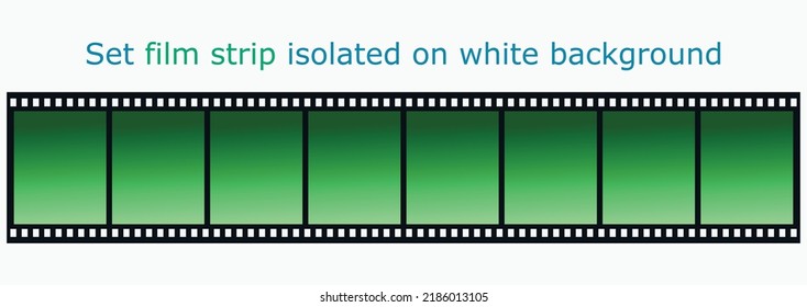Film strip isolated vector icon. Retro picture with film strip icon. Film strip roll. Video tape photo film strip frame vector.