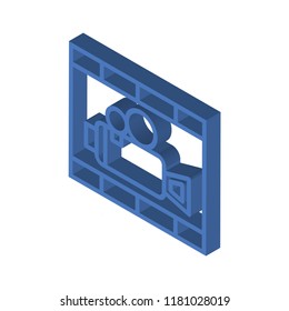Film strip isometric left top view 3D icon