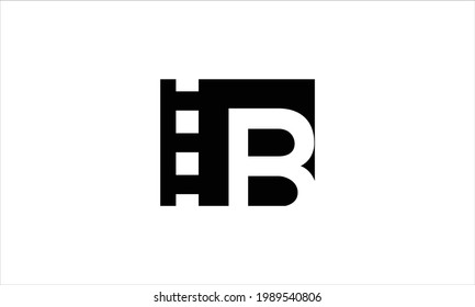 Film strip Letter B Icon Logo Design Vector template illustration