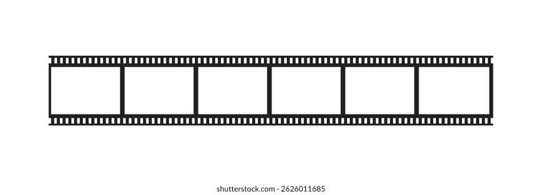 Film strip line icon simple design.  Photographic film in retro style. Filmstrip icon vector illustration eps 10.