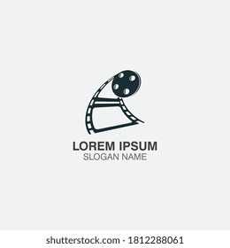 Film strip logo design inspiration template illustration vector