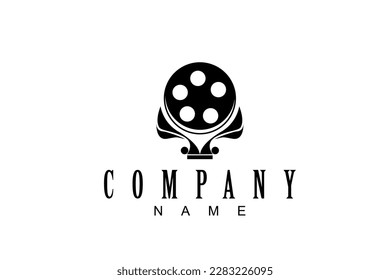Filmstreifen-Logo-Vorlage Vektorgrafik-Design
