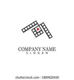 film strip logo vector design illustration