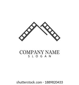 film strip logo vector design illustration