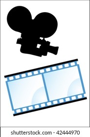 Film strip and movie camera