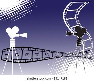 Film strip with numbers