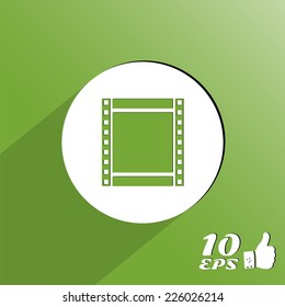 Film strip on the background. Made in vector
