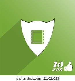 Film strip on the background. Made in vector