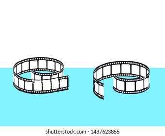 film strip on white background