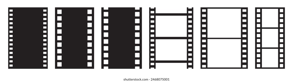 Film strip on white background