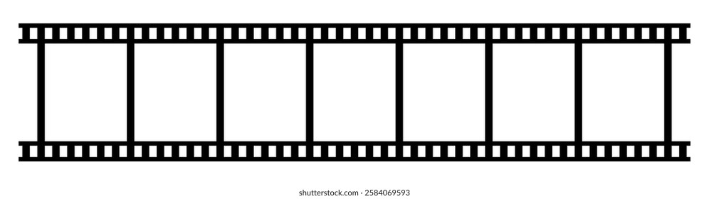 Film strip on white background