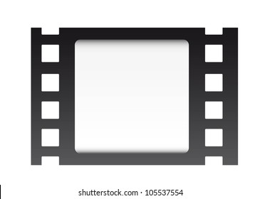 film strip over white background. vector illustration