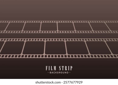 Film strip perspective background. Cinema film reel vector design