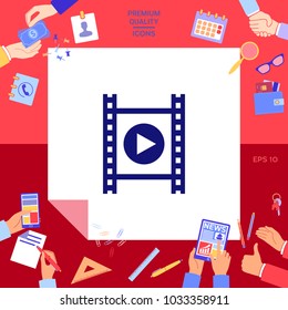 Film strip with play