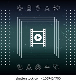 Film strip with play