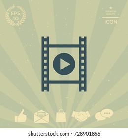 Film strip with play