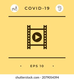 Film strip with play. Elements for your design