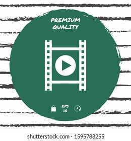 Film strip with play. Graphic elements for your design