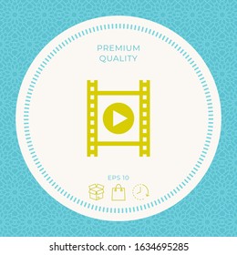 Film strip with play. Graphic elements for your design