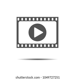 Film strip with play - vector icon