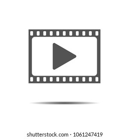 Film strip with play - vector icon