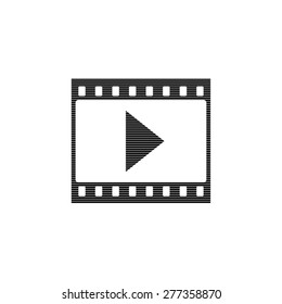 film strip with play - vector icon