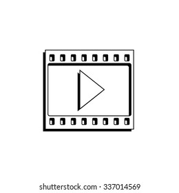 film strip with play - vector icon