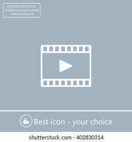 film strip with play - vector icon