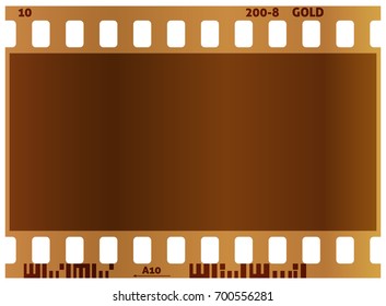 Film strip. Real color vector illustration. White background.
