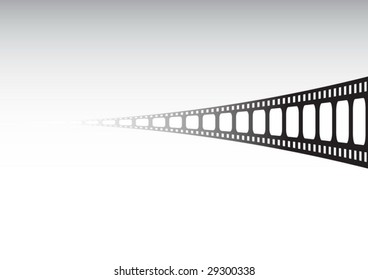 Film strip reflected and twisted