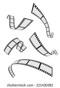 film strip roll 3d set design