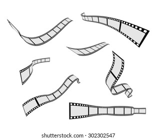 film strip roll design element set